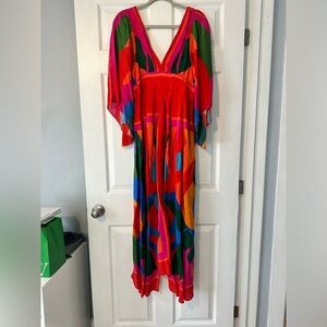 Farm Rio Colorful Leaves Dress